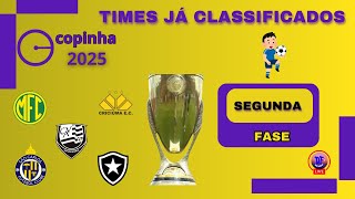 🔴 📝 Tabela dos times classificados para a segunda fase da Copinha 2025 ⚽️ Fase de mata-mata !! #1