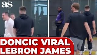 ¡DONCIC se presenta ante LEBRON! OJO a lo que ha hecho en su PRIMER DÍA como JUGADOR  de los LAKERS