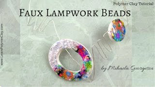 Faux Lampwork Beads [ Polymer Clay Tutorial ]