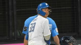 石井一成、3安打絶好調の活躍も大チャンスで三振😵　北海道日本ハムファイターズエスコンフィールド北海道