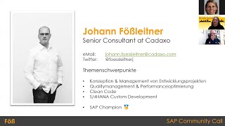SAP Virtual Tour with SAP Champion Johann Foessleitner | SAP Community Call