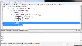 Simpler Insertion Sort Function - Introduction to Programming with Python - NETCODEIDEA.COM