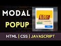 How to create a Modal Popup using HTML CSS and JavaScript | Modal Popup Tutorial