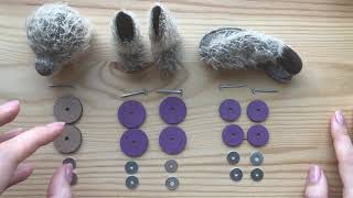 Continuing sewing Teddy Bears | What's inside the Teddy bear | Disks and cotter pins # 5