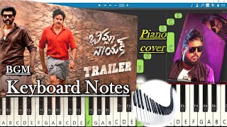Bheemla Nayak Trailer BGM Keyboard Notes (piano cover) | Thaman S | Pawan Kalyan | Rana Daggubati