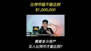 比特币需要多少资产买入它才能达到 $1 million 的价位？