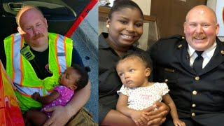 Firefighter Cradles Sleeping Infant After Car Crash in Tennessee