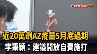 第2批AZ疫苗5月底過期 專家:建議開放自費－民視台語新聞