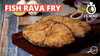 Fish Rava Fry Recipe | How to make Fried Fish | Mangalorean cuisine | Fish Recipe | Cookd