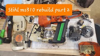 Stihl MS310 COMPLETE teardown and rebuild Clone motor/ How does it run? Part 2