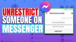 How to Unrestrict Someone on Messenger? Remove Restriction [2023] Unrestricted on Messenger