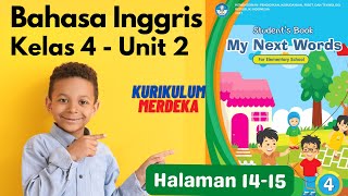 Bahasa Inggris kelas 4 Kurikulum Merdeka | Unit 2 there are 67 English books halaman 14 - 15