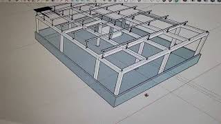 3D Solar structure by AQ. ជើងទំរសូឡា គូសជា 3D មុនតំឡើងជូនភ្ញៀវ