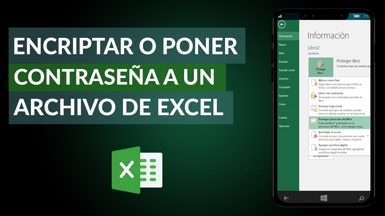 Cómo Encriptar O Poner Contraseña A Un Archivo De Excel - Muy Fácil ...