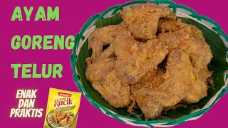 MENU ANDALAN AYAM SELIMUT TELUR PAKE BUMBU INSTAN