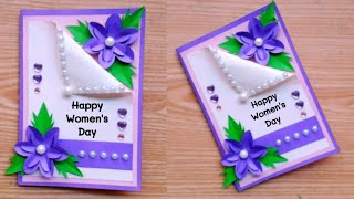 Women's Day Greeting Card Making Handmade | How to make Women's Day Card | Women's Day Special Card