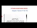 pitman shorthand chapter 7 circle