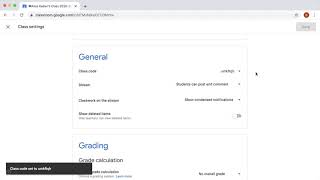 Reset the Google Classroom code