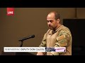 sgt. rich scaniffe speaks at deputy dom calata s celebration of life