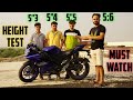 Minimum Height For Yamaha R15 V3 BS6 || Height Test For Yamaha R15 V3 || Yamaha R15 V3