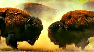 BISON FIGHT 😱! Craziest Fight of Wild Animals Part-16 #shorts #wild_adventures