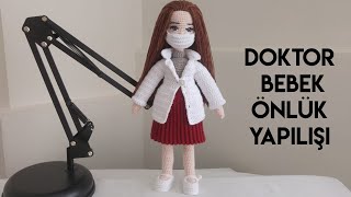 #amigurumidoktorbebek ÖNLÜK YAPILIŞI 10. BÖLÜM (How to make amigurumi doctor doll)(English subtitle)