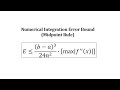 Numerical Integration Error Bound (Midpoint Rule)