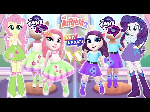 Mi Ángela parlante 2 | Fluttershy contra Rarity | Mi pequeño Pony nueva actualización | cosplay