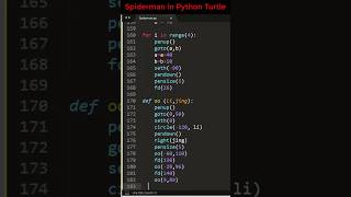Spiderman in python turtle #shorts #coding