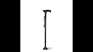 Cane Crutch Walking Stick Aid Walker Onekey Alarm Multifunctional Folding Portable High Chair