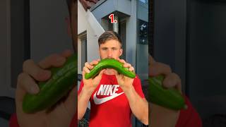 Guess how many cucumbers this challenge took 🥒🥕#shorts#part578