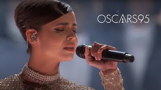 Sofia Carson and Diane Warren perform Applause at 2023 Oscars