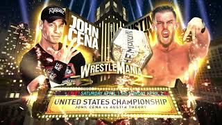 WWE Wrestlemania 39 John Cena vs Austin Theory Official Match Card