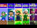 Evolution of Luigi in 2D Super Mario Bros Games (1985-2024)