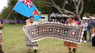 Fiji village, culture presentation, Auckland Pasifika Festival 2024