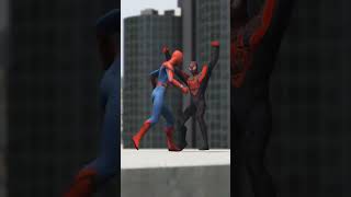 MILES MORALES VS SPIDER MAN EPIC BATTLE SPIDERMAN ACROSS THE SPIDER VERSE #shorts