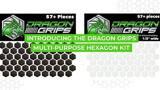 Dragon Grips Hexagon Black 84pcs Rubberized Grip Tape Set For Cell Phones, Mouse Gaming Controllers