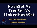 Java Interview Questions  -  HashSet Vs LinkedHashSet Vs TreeSet