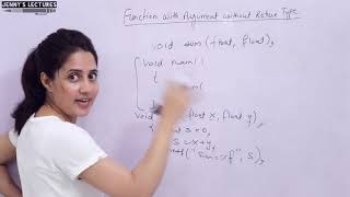 C_90 Functions in C-part 7 | Function With Argument Without Return Type