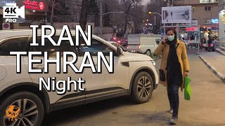 Tehran Night walking Tour on Dezashib Upper neighbourhood Iran Walk 4k