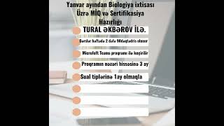 Biologiya miq hazırlığı Tural Əkbərov ilə 0506298533