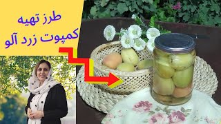 طرز تهیه کمپوت زرد آلو درسته|کمپوت زرد آلو با ماندگاری بالا:how to make apricot compot