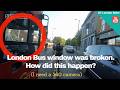 London Bus window was broken. #gtlondonrider #thinkbike (GT Daily Observations 033)