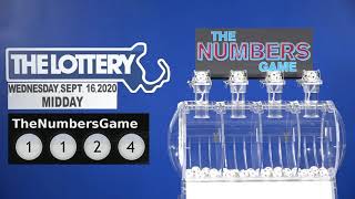 Midday Numbers Game Drawing: Wednesday September 16, 2020