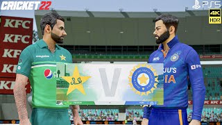 Cricket 22 PS5 Gameplay | India Vs Pakistan | 4K HDR | Most Thrilling Match Ever