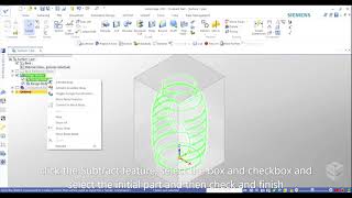 Solid Edge 2021 - Tutorial - Substract & Split Body