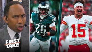 FIRST TAKE | Saquon Barkley will be nightmare for KC defense! - Stephen A. on Chiefs vs Eagles in SB