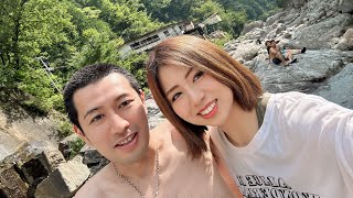 酪農 の 夏休み 奥さんとデート　 みたらい渓谷に行って度胸試ししてきた。 川遊び  飛び込み 奈良県 天川村 御手洗渓谷　男磨きダイビング　メンズコーチ ジブリの世界 となりのトトロ  田舎 大自然