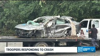 Deadly crash near Atlanta gas station after GSP pursuit from I-20 leads to car going airborne