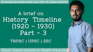 History Timeline (1920 - 1930) | UPSC \u0026 SSC | TNPSC Group - I, II,III,IV | Other Government Exams